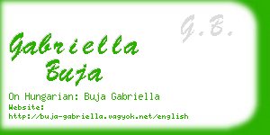 gabriella buja business card